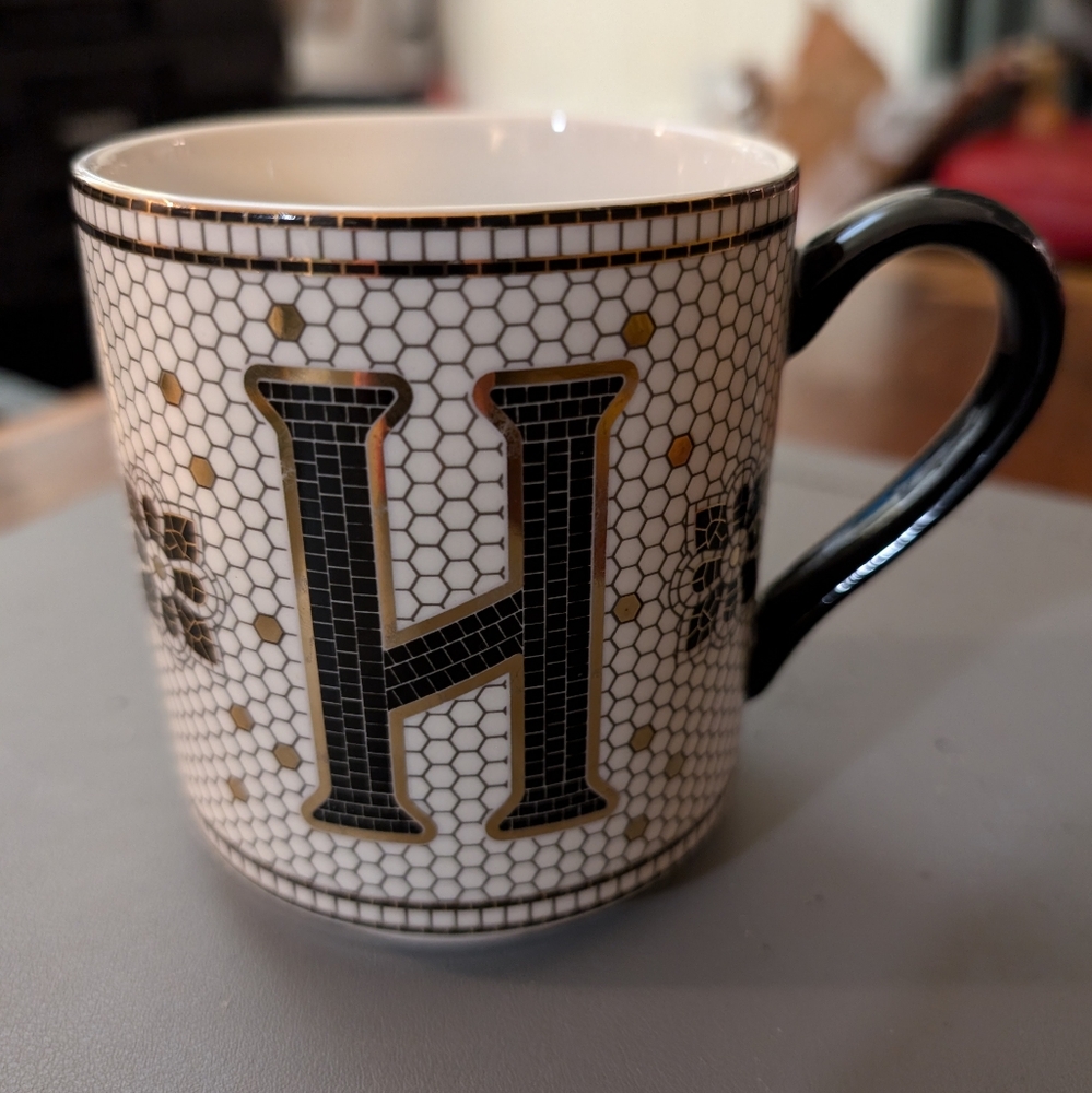 Anthropologie "H" Mosaic Mug